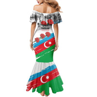 Azerbaijan Qara Yanvar Mermaid Dress with Flag Style - Wonder Print Shop