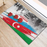 Azerbaijan Qara Yanvar Rubber Doormat with Flag Style - Wonder Print Shop