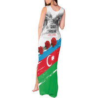 Azerbaijan Qara Yanvar Tank Maxi Dress with Flag Style - Wonder Print Shop