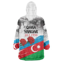 Azerbaijan Qara Yanvar Wearable Blanket Hoodie with Flag Style - Wonder Print Shop