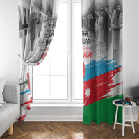 Azerbaijan Qara Yanvar Window Curtain with Flag Style - Wonder Print Shop
