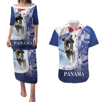 Panama Dia de los Martires Couples Matching Puletasi and Hawaiian Shirt Panama Martyrs' Day Raises Flag LT9 - Wonder Print Shop