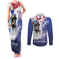 Panama Dia de los Martires Couples Matching Tank Maxi Dress and Long Sleeve Button Shirt Panama Martyrs' Day Raises Flag LT9 - Wonder Print Shop