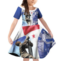Panama Dia de los Martires Family Matching Off Shoulder Short Dress and Hawaiian Shirt Panama Martyrs' Day Raises Flag LT9 - Wonder Print Shop