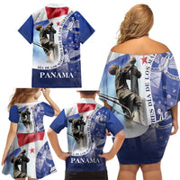 Panama Dia de los Martires Family Matching Off Shoulder Short Dress and Hawaiian Shirt Panama Martyrs' Day Raises Flag LT9 - Wonder Print Shop