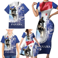 Panama Dia de los Martires Family Matching Short Sleeve Bodycon Dress and Hawaiian Shirt Panama Martyrs' Day Raises Flag - Wonder Print Shop