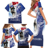 Panama Dia de los Martires Family Matching Short Sleeve Bodycon Dress and Hawaiian Shirt Panama Martyrs' Day Raises Flag - Wonder Print Shop