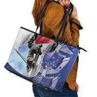 Panama Dia de los Martires Leather Tote Bag Panama Martyrs' Day Raises Flag - Wonder Print Shop