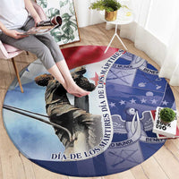 Panama Dia de los Martires Round Carpet Panama Martyrs' Day Raises Flag