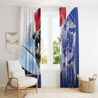 Panama Dia de los Martires Window Curtain Panama Martyrs' Day Raises Flag - Wonder Print Shop