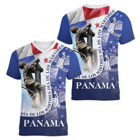 Panama Dia de los Martires Women V-Neck T-Shirt Panama Martyrs' Day Raises Flag - Wonder Print Shop