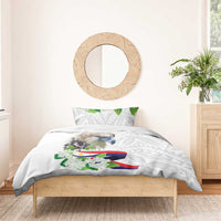 Philippines Eagle and Sampaguita Flowers Bedding Set Polynesian Pattern LT9 - Wonder Print Shop