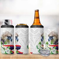 Philippines Eagle and Sampaguita Flowers 4 in 1 Can Cooler Tumbler Polynesian Pattern LT9 - Wonder Print Shop