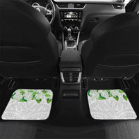 Philippines Eagle and Sampaguita Flowers Car Mats Polynesian Pattern LT9 - Wonder Print Shop