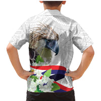 Philippines Eagle and Sampaguita Flowers Family Matching Mermaid Dress and Hawaiian Shirt Polynesian Pattern LT9 - Wonder Print Shop