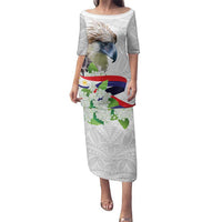 Philippines Eagle and Sampaguita Flowers Family Matching Puletasi and Hawaiian Shirt Polynesian Pattern - Wonder Print Shop