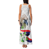 Philippines Eagle and Sampaguita Flowers Family Matching Tank Maxi Dress and Hawaiian Shirt Polynesian Pattern - Wonder Print Shop