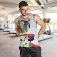 Philippines Eagle and Sampaguita Flowers Men Tank Top Polynesian Pattern - Wonder Print Shop