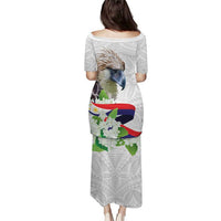 Philippines Eagle and Sampaguita Flowers Puletasi Polynesian Pattern - Wonder Print Shop