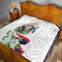 Philippines Eagle and Sampaguita Flowers Quilt Polynesian Pattern - Wonder Print Shop