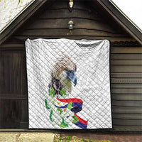 Philippines Eagle and Sampaguita Flowers Quilt Polynesian Pattern - Wonder Print Shop