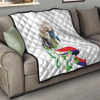 Philippines Eagle and Sampaguita Flowers Quilt Polynesian Pattern - Wonder Print Shop