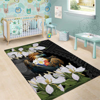 Philippines Eagle with Coat Of Arm Area Rug Simple Sampaguita Jasmine LT9 - Wonder Print Shop
