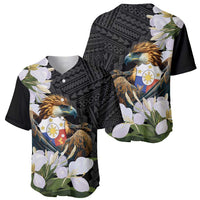 Philippines Eagle with Coat Of Arm Baseball Jersey Simple Sampaguita Jasmine LT9 - Wonder Print Shop