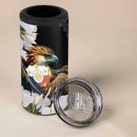 Philippines Eagle with Coat Of Arm 4 in 1 Can Cooler Tumbler Simple Sampaguita Jasmine LT9 - Wonder Print Shop