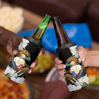 Philippines Eagle with Coat Of Arm 4 in 1 Can Cooler Tumbler Simple Sampaguita Jasmine LT9 - Wonder Print Shop