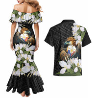 Philippines Eagle with Coat Of Arm Couples Matching Mermaid Dress and Hawaiian Shirt Simple Sampaguita Jasmine LT9 - Wonder Print Shop
