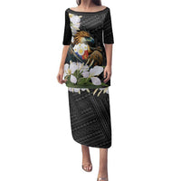 Philippines Eagle with Coat Of Arm Family Matching Puletasi and Hawaiian Shirt Simple Sampaguita Jasmine - Wonder Print Shop