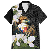 Philippines Eagle with Coat Of Arm Family Matching Summer Maxi Dress and Hawaiian Shirt Simple Sampaguita Jasmine - Wonder Print Shop