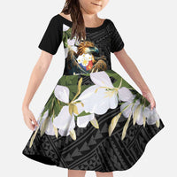 Philippines Eagle with Coat Of Arm Family Matching Tank Maxi Dress and Hawaiian Shirt Simple Sampaguita Jasmine - Wonder Print Shop