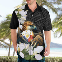 Philippines Eagle with Coat Of Arm Hawaiian Shirt Simple Sampaguita Jasmine - Wonder Print Shop