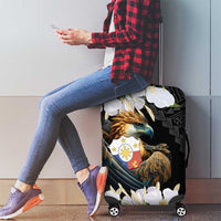 Philippines Eagle with Coat Of Arm Luggage Cover Simple Sampaguita Jasmine - Wonder Print Shop