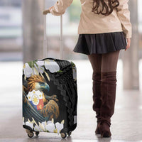 Philippines Eagle with Coat Of Arm Luggage Cover Simple Sampaguita Jasmine - Wonder Print Shop