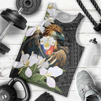 Philippines Eagle with Coat Of Arm Men Tank Top Simple Sampaguita Jasmine - Wonder Print Shop