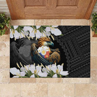 Philippines Eagle with Coat Of Arm Rubber Doormat Simple Sampaguita Jasmine - Wonder Print Shop