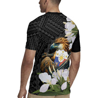 Philippines Eagle with Coat Of Arm Rugby Jersey Simple Sampaguita Jasmine - Wonder Print Shop