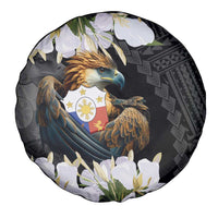 Philippines Eagle with Coat Of Arm Spare Tire Cover Simple Sampaguita Jasmine - Wonder Print Shop