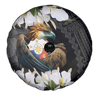 Philippines Eagle with Coat Of Arm Spare Tire Cover Simple Sampaguita Jasmine - Wonder Print Shop