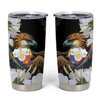 Philippines Eagle with Coat Of Arm Tumbler Cup Simple Sampaguita Jasmine - Wonder Print Shop