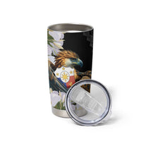 Philippines Eagle with Coat Of Arm Tumbler Cup Simple Sampaguita Jasmine - Wonder Print Shop
