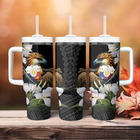 Philippines Eagle with Coat Of Arm Tumbler With Handle Simple Sampaguita Jasmine - Wonder Print Shop