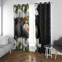Philippines Eagle with Coat Of Arm Window Curtain Simple Sampaguita Jasmine - Wonder Print Shop