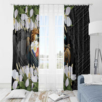 Philippines Eagle with Coat Of Arm Window Curtain Simple Sampaguita Jasmine - Wonder Print Shop