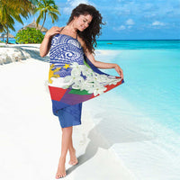 Philippines Flag Sarong Sampaguita Jasmine with Polynesian Tribal - Wonder Print Shop