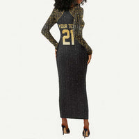 Custom Egypt Pharaohs Long Sleeve Bodycon Dress African Football Champions 2025