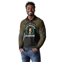 Custom Egypt Pharaohs Long Sleeve Polo Shirt African Football Champions 2025